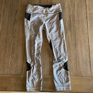 Gray and black Lululemon leggings